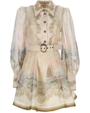 Zimmermann Rebellion Marine Mini Dress - Natural
