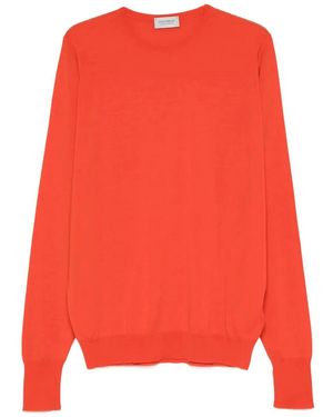 John Smedley Marcus Extra Fine Merino Wool Jumper - Red