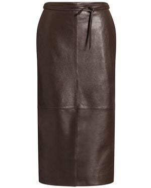 Alberta Ferretti Alberta Ferretti Dark Cashmere Skirt - Brown
