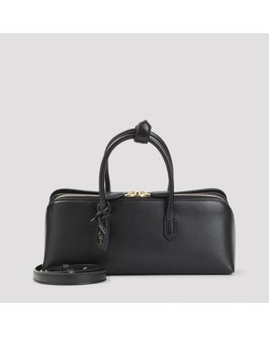 Alaïa Alaia Box Leather Small Delta Bag - Black