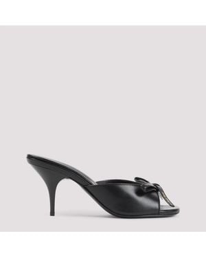 Miu Miu Nappa Leather Mules - Black
