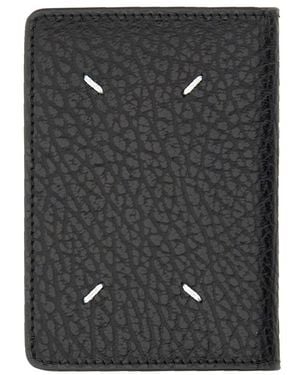 MM6 by Maison Margiela Leather Card Holder - Black