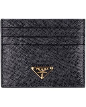 Prada Leather Cardholder For - Grey