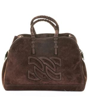 Casadei Park Avenue Leather Tote Bag - Brown