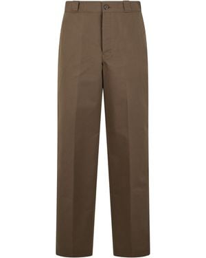 Prada Technical Wide-Leg Trousers - Brown