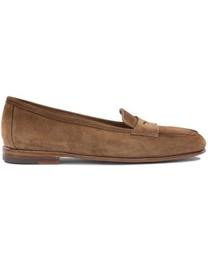 Santoni Suede Loafers - Brown