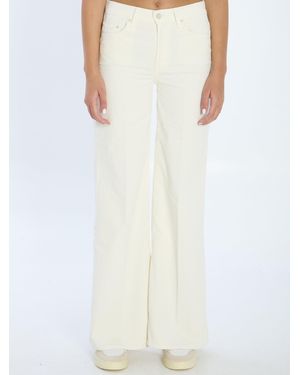 Mother The Twister Sneak Pants - White