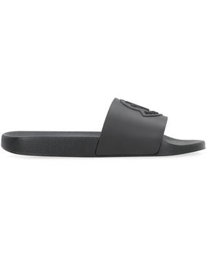 Moncler Basile Rubber Slides - Black