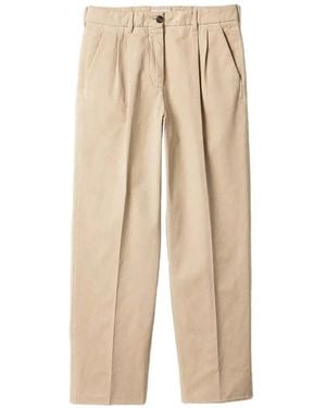 Miu Miu Gabardine Trousers - Natural