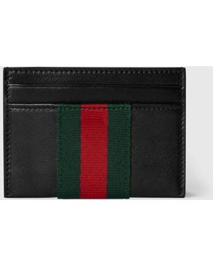 Gucci Logo Leather Card Holder - Black
