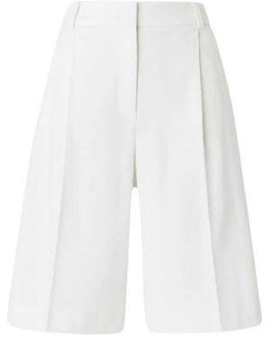 Pinko Linen Viscose Elastane Shorts - White
