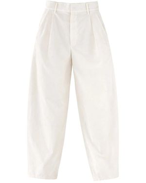 Alysi Silk Tailored Trousers - White