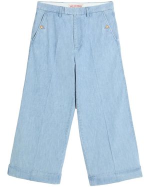 Valentino Garavani Denim Wide-Leg Jeans - Blue