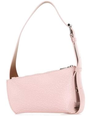 McQueen Leather Sling T-Bar Crossbody Bag - Pink