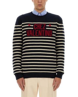 Valentino "Chez Valentine" Wool Jumper - Black