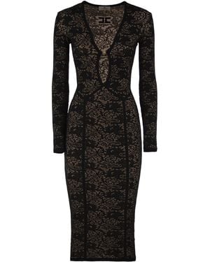 Elisabetta Franchi Midi Dress - Black