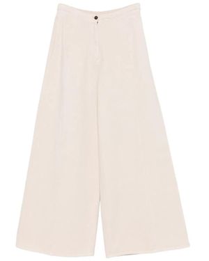 forte_forte Cotton Wide-Leg Trousers - White