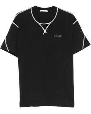 Givenchy Couture Seam Contrasted Stitch T-Shirt - Black