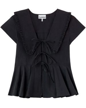 Ganni Organic Cotton Top - Black