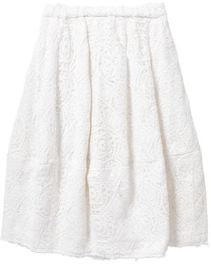 Comme des Garçons Cotton Midi Skirt - White