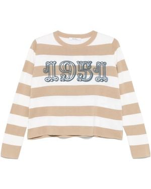 Max Mara Wool Striped Jumper - White