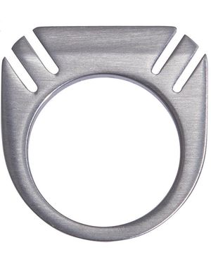 Rick Owens Cut Beveled Ring - Metallic