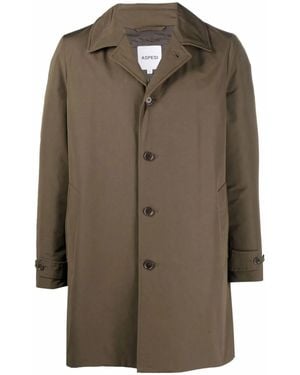 Aspesi Single Breasted Coat - Brown