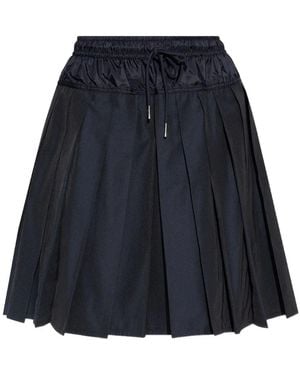 Moncler Elastic Waistband Pleated Skirt - Blue