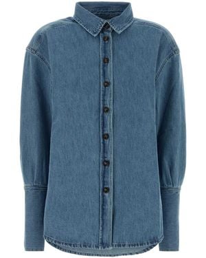 Lois Oversized Denim Shirt - Blue
