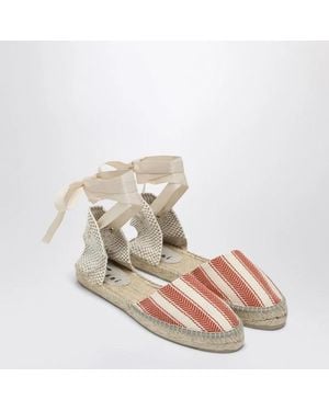 Manebí Manebi Low Espadrilles Ivory/Terracotta - Brown