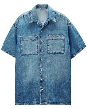 Alexander Wang Boxy Denim Shirt Dress - Blue