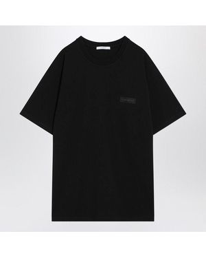 Givenchy Cotton T-Shirt With Logo Patch - Black