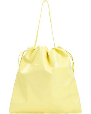 Jil Sander Leather Bucket Bag - Yellow