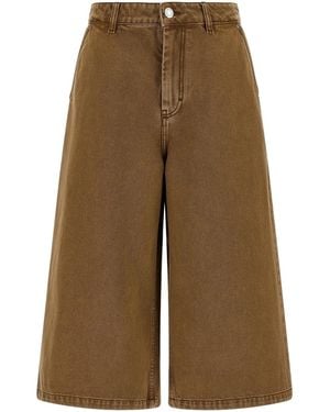 Ami Paris Denim Bermuda Shorts - Brown