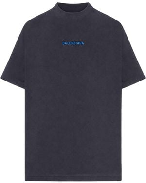 Balenciaga Medium Fit T-Shirt - Blue
