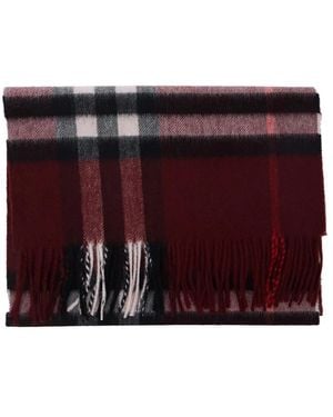 Burberry Oxblood Wool Scarf - Red