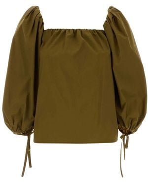 Saint Laurent Jersey Blouse - Green