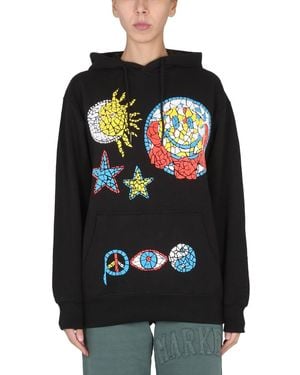 Market Hand Drawn Varsity Sweatshirt - Black