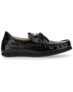 Jacquemus Calfskin Loafers With Leather - Black