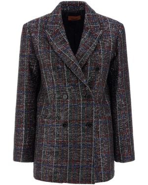 Missoni Sequin Tartan Blazer - Black