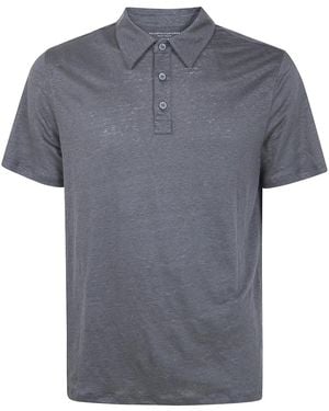 Majestic Linen Short Sleeves Polo Shirt - Grey