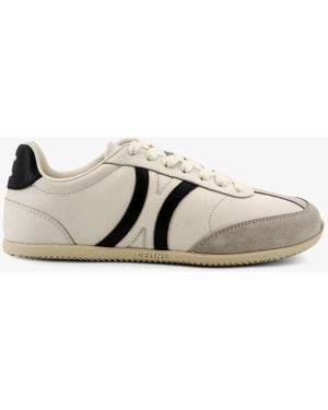 Celine Jogger Low-Top Leather Sneakers - White