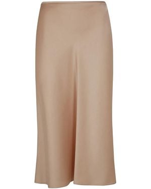 Blumarine Enver Satin Skirt - Natural