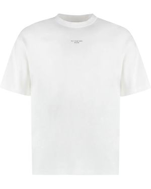 Drole de Monsieur Slogan Classique Cotton Crew-Neck T-Shirt - White