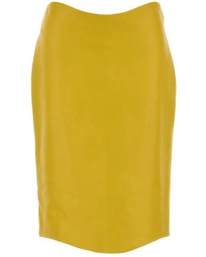 Alaïa Alaia Leather Skirt - Yellow