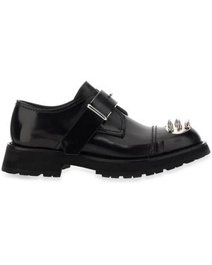 McQueen Studded Derby Loafer - Black
