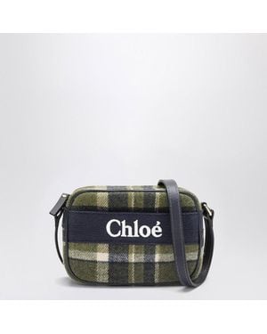 Chloé Dark Check Crossbody Bag - Black