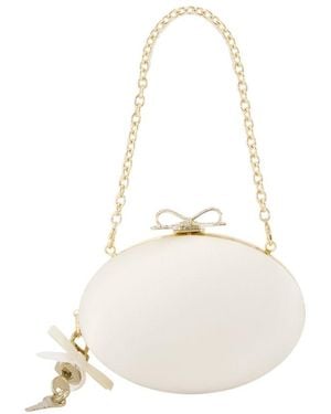 Self-Portrait Oval Clutch - White