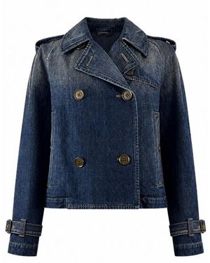 Burberry Mid Cotton Jackets - Blue