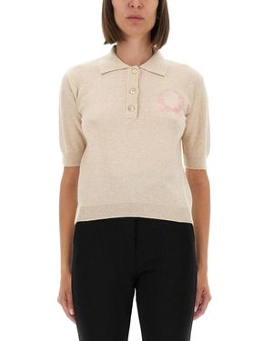 Moschino Polo Shirt With Logo - White